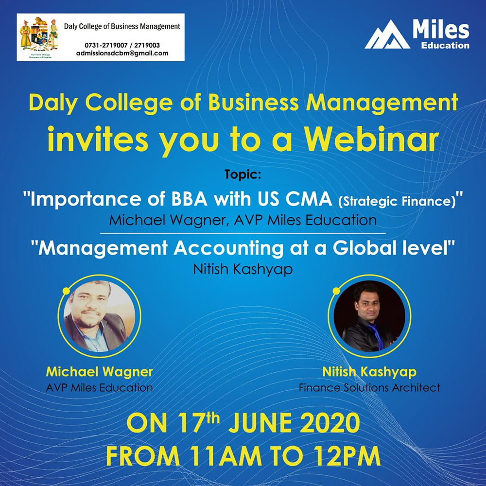 Sessions , Webinars and Workshops – Daly College of Business Management